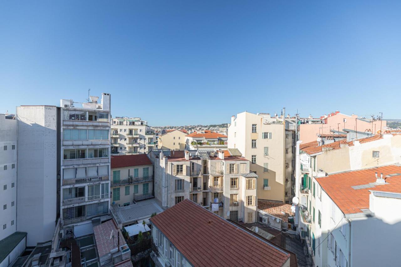 1 Su Ede - Dernier Etage Ascenseur - 1 Min Plage Et Zone Pietonne Nizza Kültér fotó